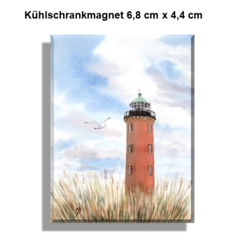 Kühlschrankmagnet Aquarell Maritim Kunst Druck Kunstdruck Nordsee Cuxhaven Leuchtturm Döse Duhnen Alte Liebe