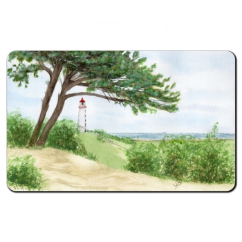 Frühstücksbrettchen Brettchen Aquarell Maritim Kunst Druck Kunstdruck Ostsee Leuchtturm  Dornbusch Hiddensee Rügen