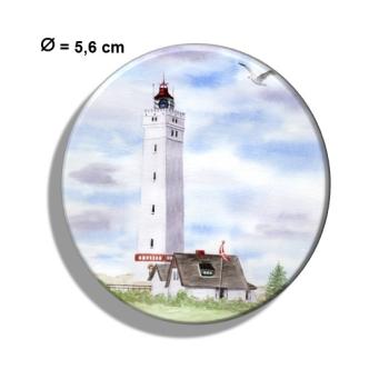 Kühlschrankmagnet m. Flaschenöffner Leuchtturm Blåvand Blavand mit Nebengebäuden DK01