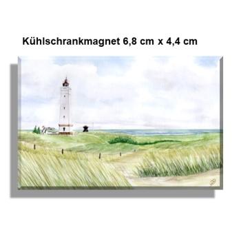 Kühlschrankmagnet  Blåvand Blavand Weg zum Leuchtturm DK02