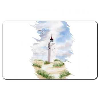 Breakfast Board  Watercolor Maritime Art Print Art Print North Sea Denmark Danmark Blåvand Blavand  Dunes lighthouse