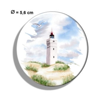 Fridge magnet with bottle opener  Watercolor Maritime Art Print Art Print North Sea Denmark Danmark Blåvand Blavand  dunes lighthouse