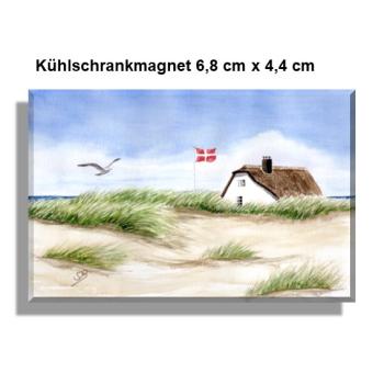 Kühlschrankmagnet   DK14 - Haus in den Dünen