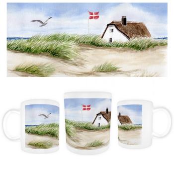Tasse Becher Kaffeebecher -  Haus in den Dünen DK14