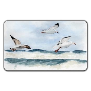 Frühstücksbrettchen Brettchen Aquarell Maritim Dänemark Nordsee Ostsee Düne Dünen Meer Möwe Möwen Strand