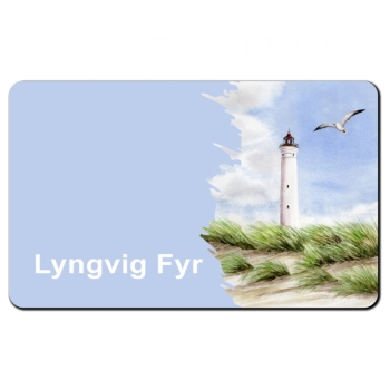 Frühstücksbrettchen Brettchen Aquarell Maritim Kunst Druck Kunstdruck Nordsee Dänemark Danmark Leuchtturm Lyngvig Hvide Sande Sondervig Strand