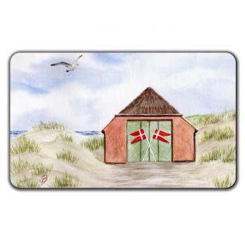 Frühstücksbrettchen Brettchen Rettungsstation Rettungshaus Dünen Aquarell Maritim Kunst Druck Kunstdruck Dänemark Nordsee Düne Meer Strand Blokhus