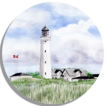Coasters glass coasters 9,5 x  9,5 cm Watercolor Maritime Art Print Art Print North Sea Denmark Danmark Blåvand Blavand dunes lighthouseCoasters glass coasters 9,5 x  9,5 cm Watercolor Maritime Art Print Art Print North Sea Denmark Danmark Hirtshals dunes