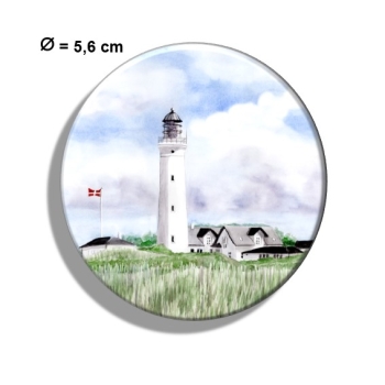 Fridge magnet with bottle opener  Watercolor Maritime Art Print Art Print North Sea Denmark Danmark  Hirtshals dunes lighthouse