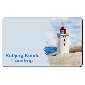 Frühstücksbrettchen Brettchen Aquarell Maritim Kunst Druck Kunstdruck Nordsee Dänemark Danmark Leuchtturm Rubjerg Knude Düne Blokhus Lokken Sonnenuntergang