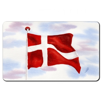 Frühstücksbrettchen Brettchen Aquarell Maritim Kunst Druck Kunstdruck Nordsee Dänemark Danmark Denmark Flagge Fahne