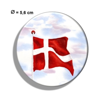 Kühlschrankmagnet m. Flaschenöffner Aquarell Maritim Kunst Druck Kunstdruck Nordsee Dänemark Danmark Denmark Flagge Fahne
