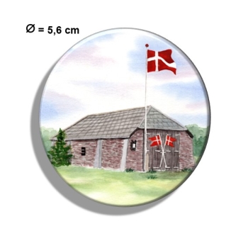 Kühlschrankmagnet m. Flaschenöffner Aquarell Maritim Kunst Druck Kunstdruck Nordsee Dänemark Danmark  Blåvand Blavand Rettungsstation Rettungshaus