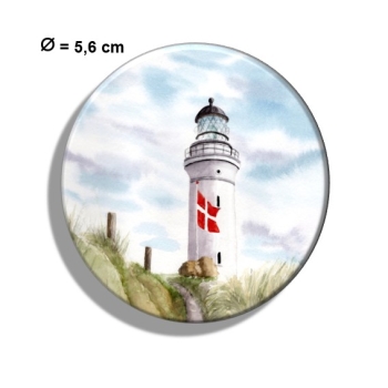 Fridge magnet with bottle opener  Watercolor Maritime Art Print Art Print North Sea Denmark Danmark  Hirtshals dunes lighthouse