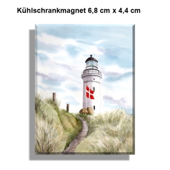Fridge magnet Watercolor Maritime Art Print Art Print North Sea Denmark Danmark Blåvand Blavand  dunes lighthouseFridge magnet Watercolor Maritime Art Print Art Print North Sea Denmark Danmark Hirtshals dunes lighthouse