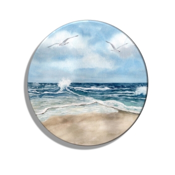 Kühlschrankmagnet m. Flaschenöffner Aquarell Maritim Kunst Druck Kunstdruck Nordsee Dänemark Danmark Skagen Grenen