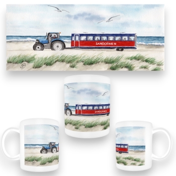 Cup Coffee Cup Mug  Watercolor Maritime Art Print Art Print North Sea Denmark Danmark Skagen Grenen