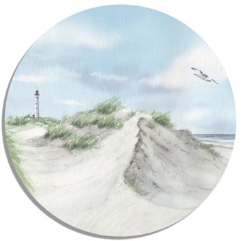 Coasters glass coasters 9,5 x  9,5 cm Watercolor Maritime Art Print Art Print North Sea Denmark Danmark Blåvand Blavand dunes lighthouseCoasters glass coasters 9,5 x  9,5 cm Watercolor Maritime Art Print Art Print North Sea Denmark Danmark Hirtshals dunes