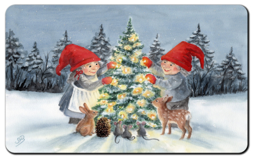 Preview: Breakfast board board - Christmas Winter Jul Nisse Christmas tree DK84