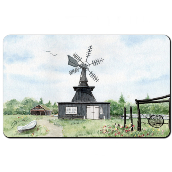 Breakfast Board  watercolor maritime art print art print North Sea Denmark Danmark Nymindegab Mill - DK85