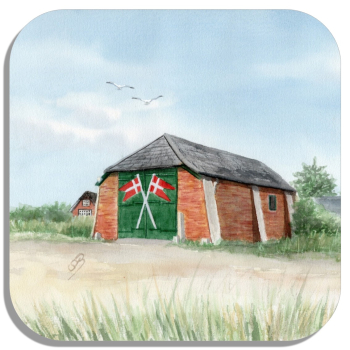 Coasters glass coasters 9,5 x  9,5 cm  - Danish Rescue Home Nymindegab - DK87