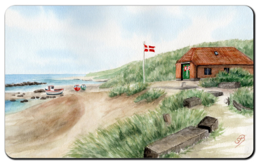Preview: Frühstücksbrettchen Brettchen - Rettungshaus am Strand Lønstrup - DK92