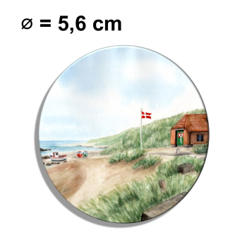 Kühlschrankmagnet m. Flaschenöffner  - Rettungshaus am Strand Lønstrup - DK92