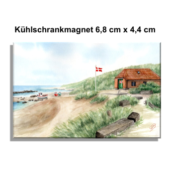 Kühlschrankmagnet  - Rettungshaus am Strand Lønstrup - DK92