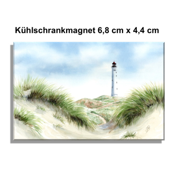Fridge magnet Lyngvig lighthouse in the dune - DK93