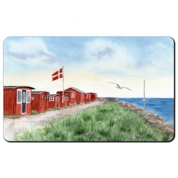 Breakfast Board  Watercolor Maritime Art Print Art Print North Sea Denmark Danmark Skagen Skurbyen - DK94