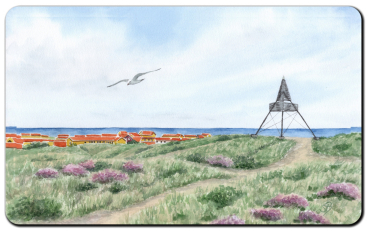 Preview: Breakfast board board Skagen Bake - yellow houses - DK96