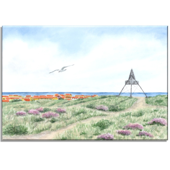 Stretcher frame canvas 30 x 20 cm linen Watercolor Maritime Art Print Art Print North Sea Denmark Danmark Skagen Bake - DK95