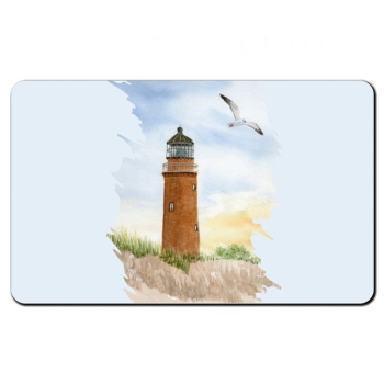 Breakfast Board  Watercolor Maritime Art Print Baltic Sea lighthouse Darßer Ort Darß Zingst Beach Ocean Dunes