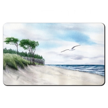 Breakfast Board  Watercolor Maritime Art Print Baltic Sea  Darßer Ort Zingst beach sea - Darss 5
