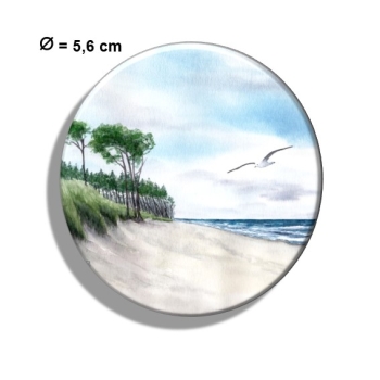 Fridge magnet with bottle opener Watercolor Maritime Art Print Baltic Sea Darßer Ort Zingst beach sea - Darss 5