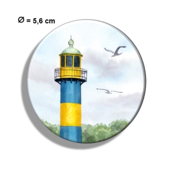 Kühlschrankmagnet m. Flaschenöffner Aquarell Maritim Kunst Druck Kunstdruck Ostsee - - Alter Leuchtturm Eckernförde - EKF2 Schleimünde Schlei Kappeln