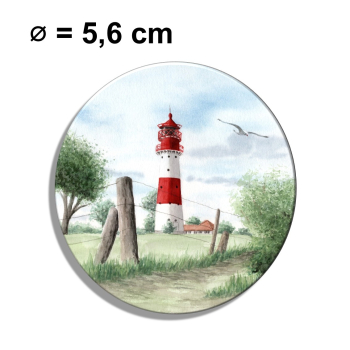 Kühlschrankmagnet m. Flaschenöffner Aquarell Maritim Kunst Druck Kunstdruck Ostsee Leuchtturm Falshöft Schleimünde Schlei Kappeln