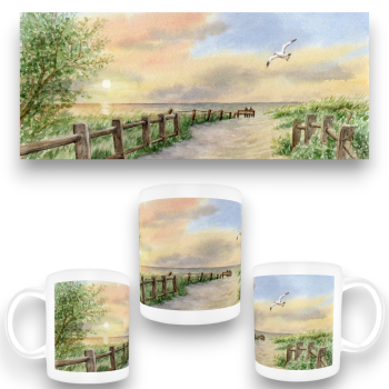 Tasse Becher Kaffeebecher - Strandzugang Dierhagen - Fi2