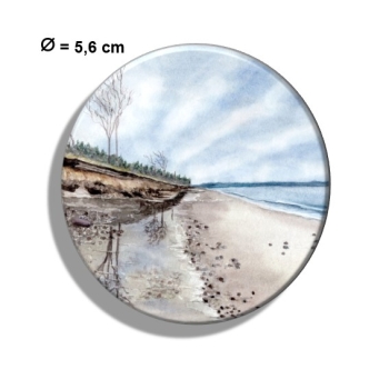 Kühlschrankmagnet m. Flaschenöffner  Aquarell Maritim Kunst Druck Kunstdruck Ostsee  Strand Meer Dünen Ostseestrand