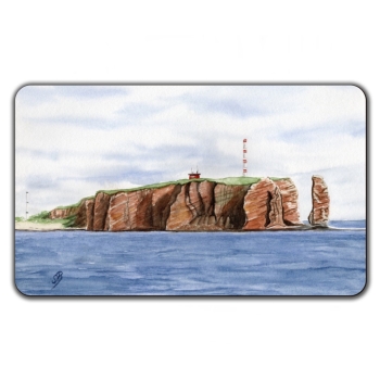 Frühstücksbrettchen Brettchen Aquarell Maritim Kunst Druck Kunstdruck Nordsee Insel Helgoland Basstölpel Vögel Lange Anna Felsen