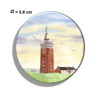 Kühlschrankmagnet m. Flaschenöffner Aquarell Maritim Kunst Druck Kunstdruck Nordsee Insel Helgoland Leuchtturm Strand Düne