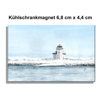 Kühlschrankmagnet Leuchtfeuer Juelssand Elbe Hamburg - HH10