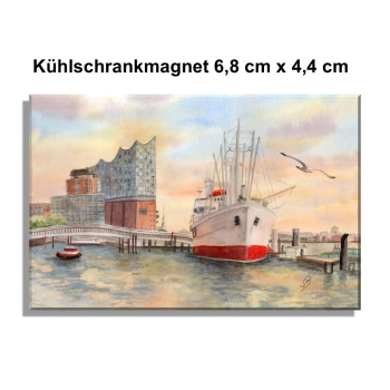 Kühlschrankmagnet - Hamburg Elbphilharmonie & Cap San Diego - HH15