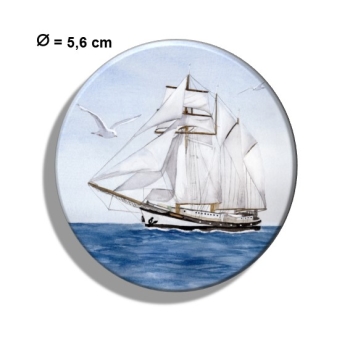 Fridge magnet with bottle opener Watercolor Maritime Art Print sailing vessel ship