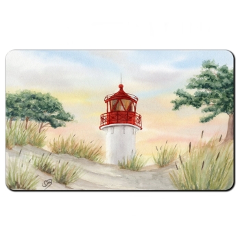Frühstücksbrettchen Brettchen Aquarell Maritim Kunst Druck Kunstdruck Ostsee Kleiner Leuchtturm Hiddensee Rügen Strand Dünen