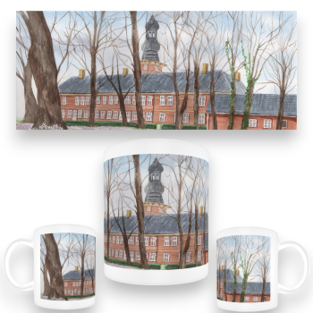 Tasse Becher Kaffeebecher Aquarell Maritim Kunst Druck Kunstdruck Nordsee Schloss Park - Husum