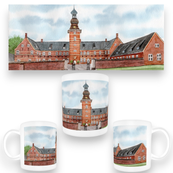 Tasse Becher Kaffeebecher Aquarell Maritim Kunst Druck Kunstdruck Nordsee Schloss Park - Husum