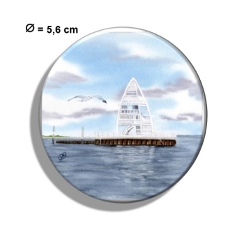 Kühlschrankmagnet m. Flaschenöffner Aquarell Maritim Kunst Druck Kunstdruck Nordsee Juist Seezeichen Zitronenpresse  - Juist 11