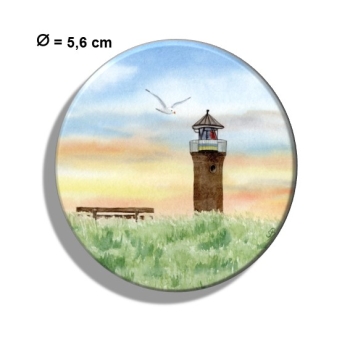 Kühlschrankmagnet m. Flaschenöffner Aquarell Maritim Kunst Druck Kunstdruck Nordsee Juist Leuchtturm Insel