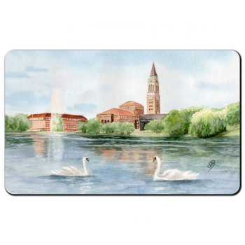 Breakfast Board Watercolor Maritime Art Print Baltic Sea - Kiel City Hall - Kiel2
